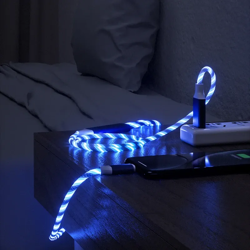 Câble de charge lumineux LED, connecteur
