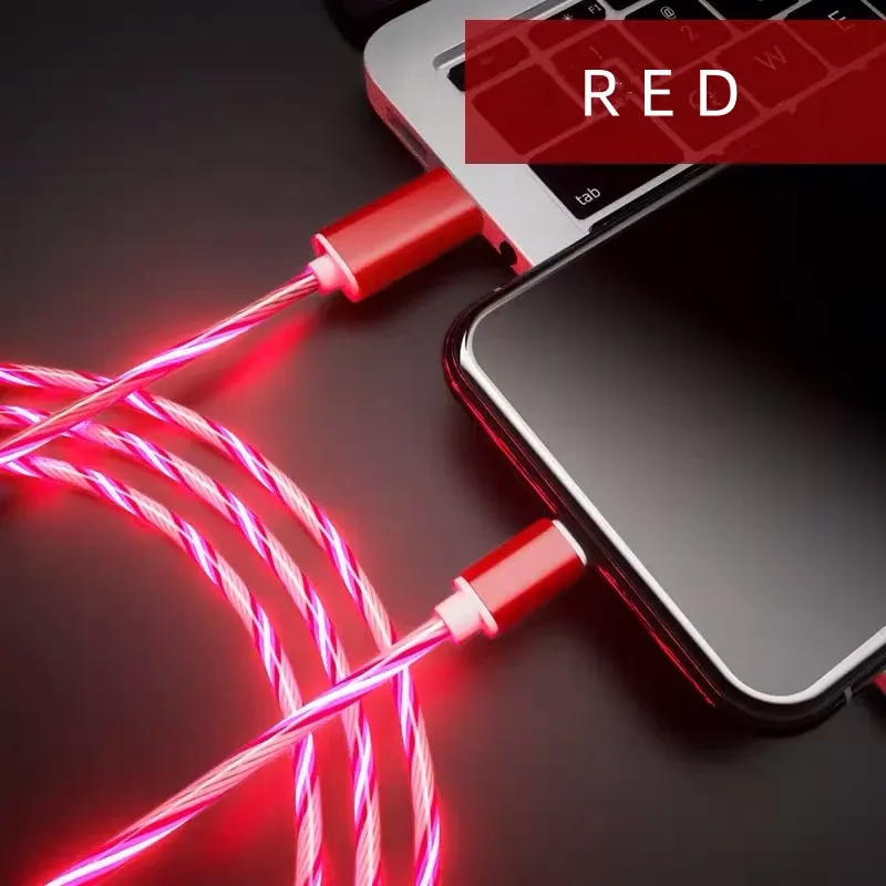 Câble de charge lumineux LED, ambiance nocturne