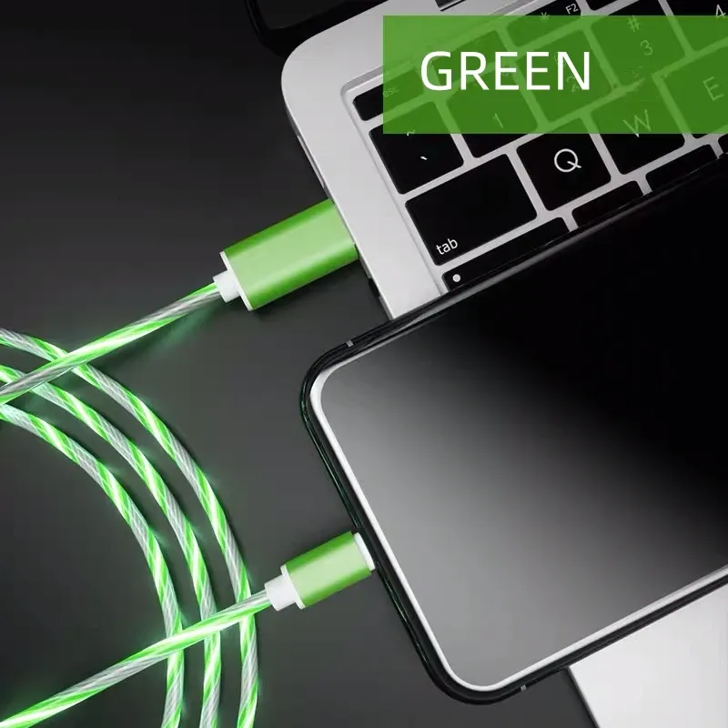Câble de charge lumineux à LED pour smartphone, compatible micro USB, USB-C, Samsung, Xiaomi et iPhone 13/14 7