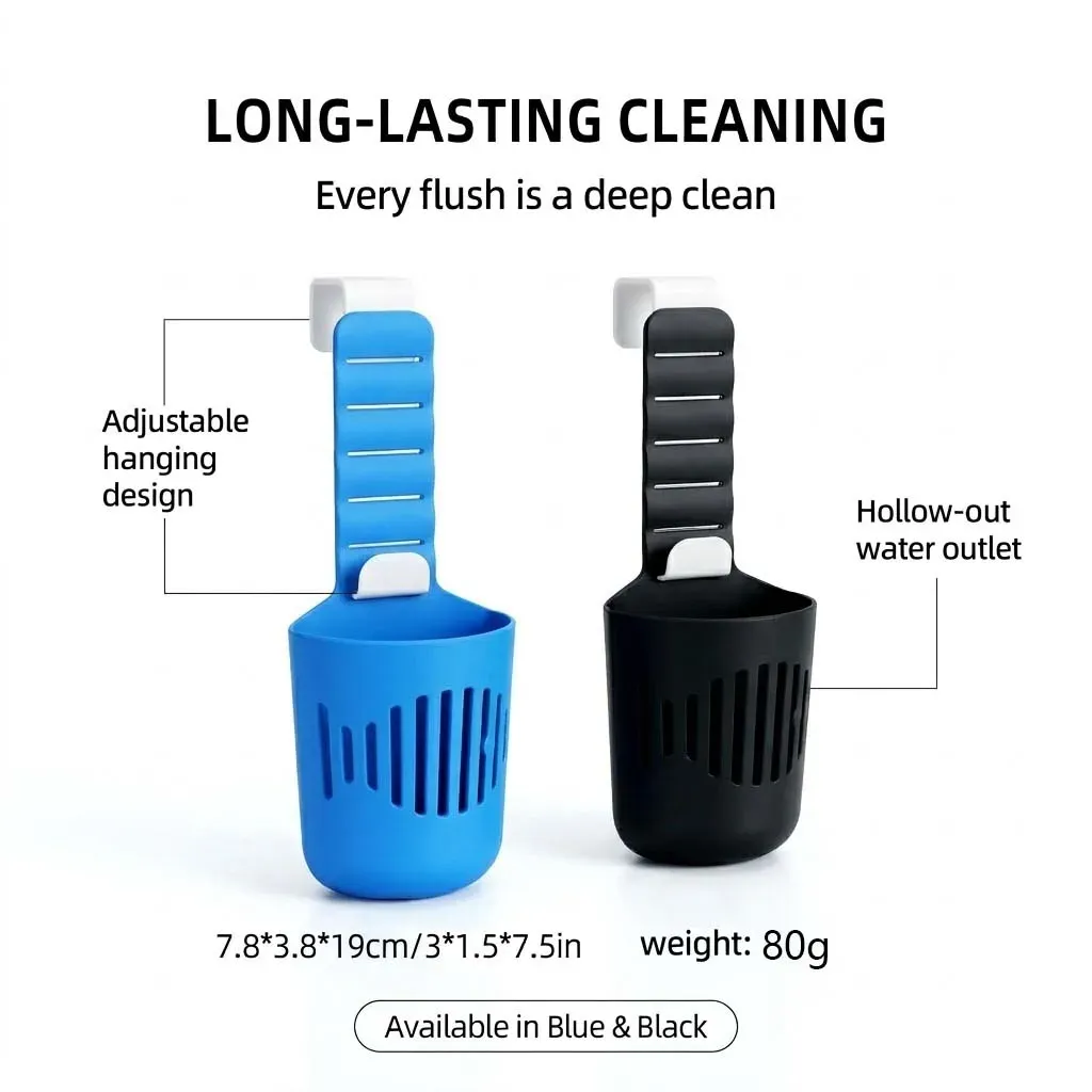 Support en silicone pour tablette de nettoyant et désodorisant de toilette, à suspendre dans la cuvette 4