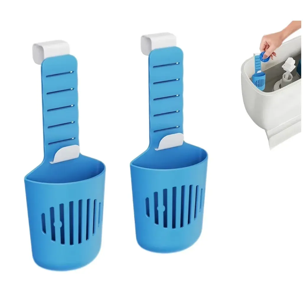 Support en silicone pour tablette de nettoyant et désodorisant de toilette, à suspendre dans la cuvette 8