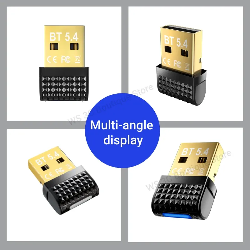 Adaptateur USB Bluetooth 5.4 émetteur-récepteur audio sans fil pour PC et ordinateur portable 4