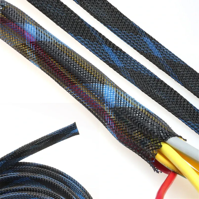 Gaine de protection tressée extensible en PET pour câbles, 20/50/100 m, diamètres 4/6/8/10/12/15/20 mm 5