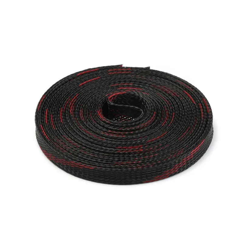 Manchon de câble tressé extensible en PET, détail de l'extension
