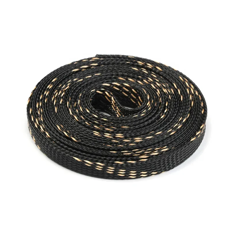Manchon de câble tressé extensible en PET, coloris disponibles