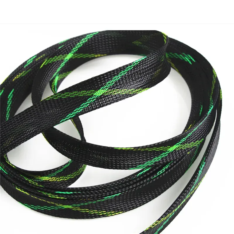 Manchon de câble tressé extensible en PET, finition du tressage