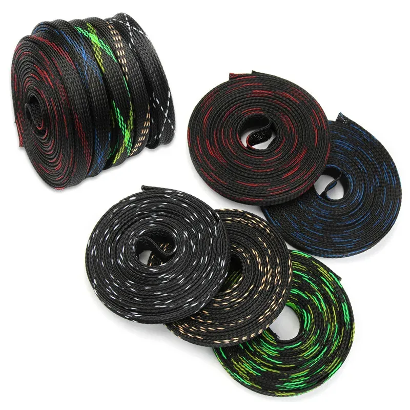 Manchon de câble tressé extensible en PET, vue détaillée