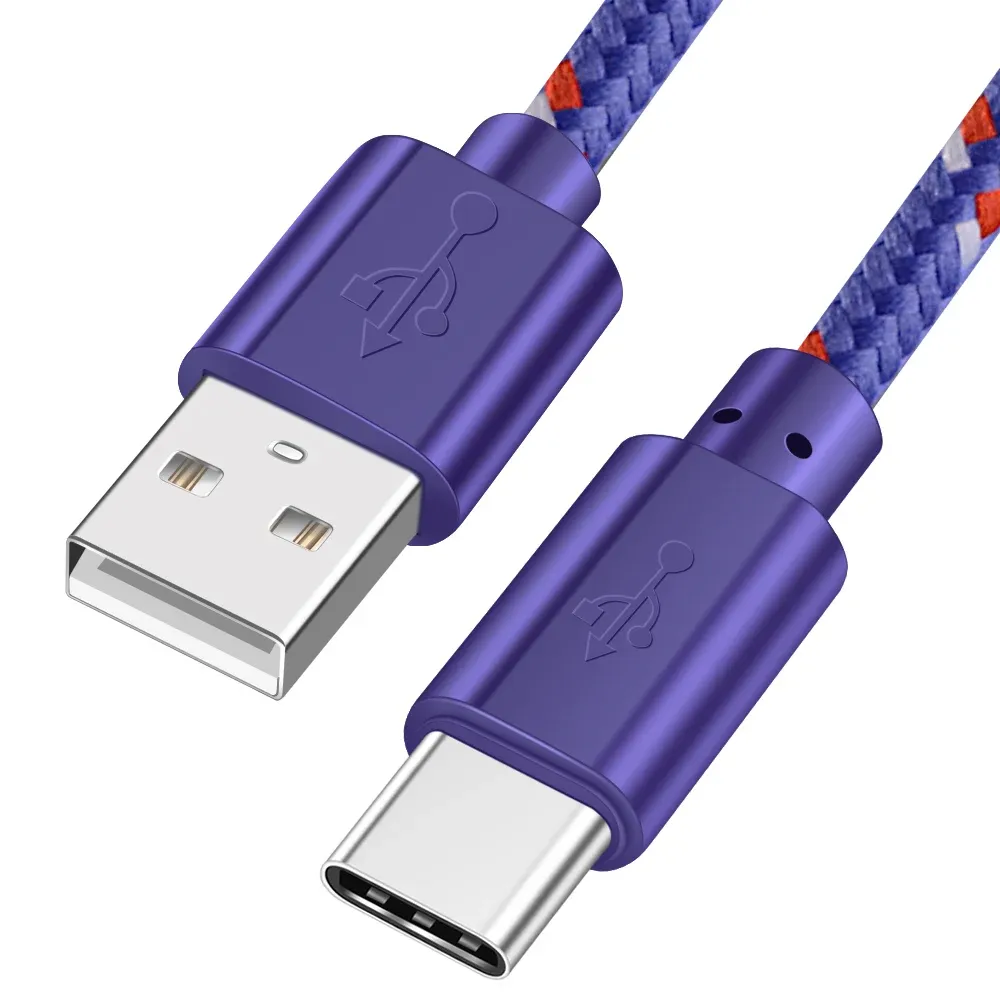 Câble USB-C tressé, vue complémentaire