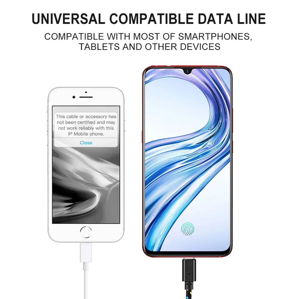 Câble USB-C tressé, vue complémentaire