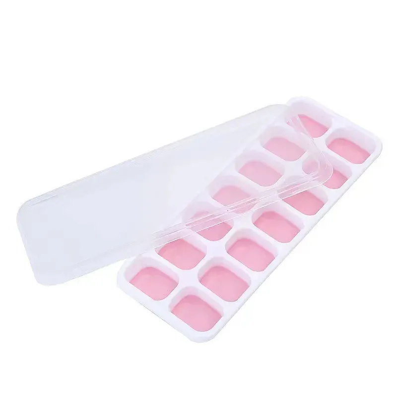 Bac à glaçons en silicone à 14 cases avec couvercle amovible, moule à glace et à sucettes maison pour congélateur, accessoire de bar à cocktails pour la cuisine 7