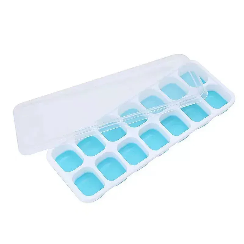Bac à glaçons en silicone à 14 cases avec couvercle amovible, moule à glace et à sucettes maison pour congélateur, accessoire de bar à cocktails pour la cuisine 9