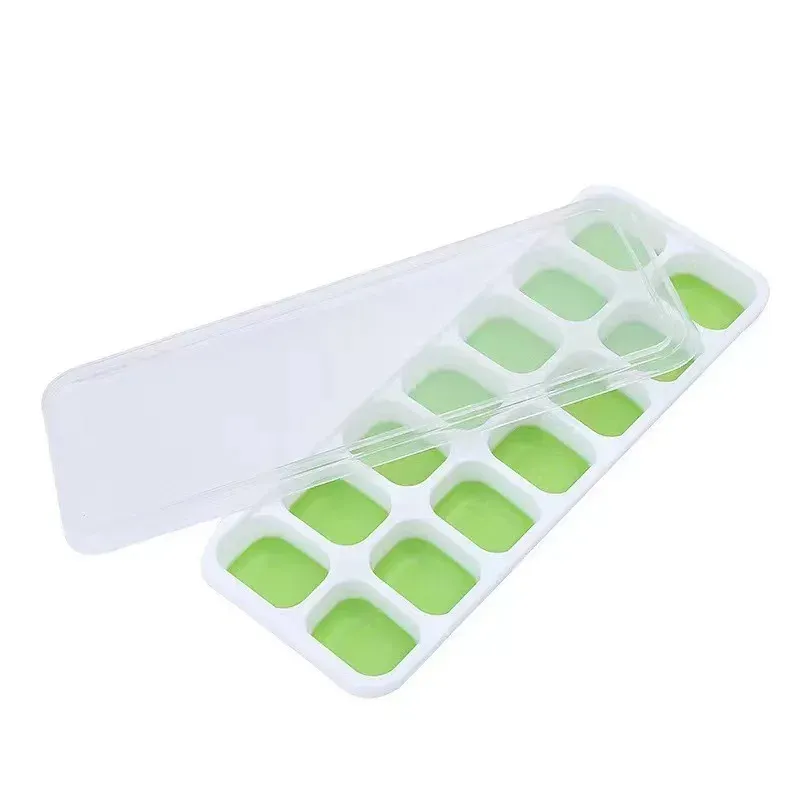 Bac à glaçons en silicone à 14 cases avec couvercle amovible, moule à glace et à sucettes maison pour congélateur, accessoire de bar à cocktails pour la cuisine 8