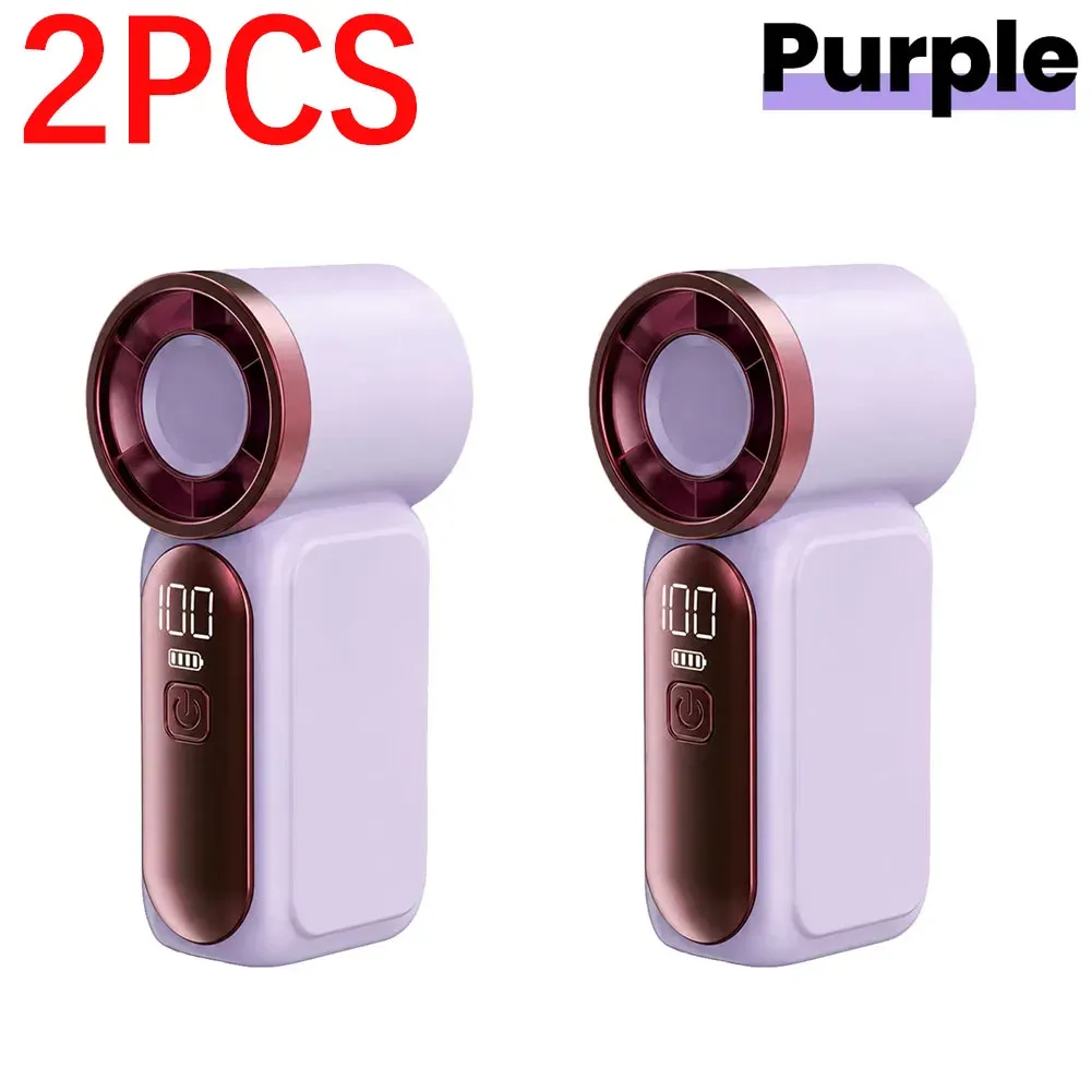 Ventilateur portable de poche rechargeable, mini ventilateur USB-C à 5 vitesses, écran numérique, idéal pour le bureau et l'extérieur 15