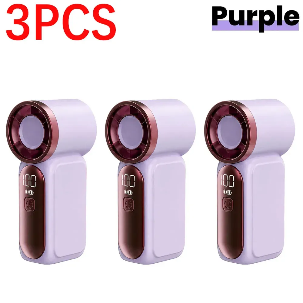 Ventilateur portable de poche rechargeable, mini ventilateur USB-C à 5 vitesses, écran numérique, idéal pour le bureau et l'extérieur 14