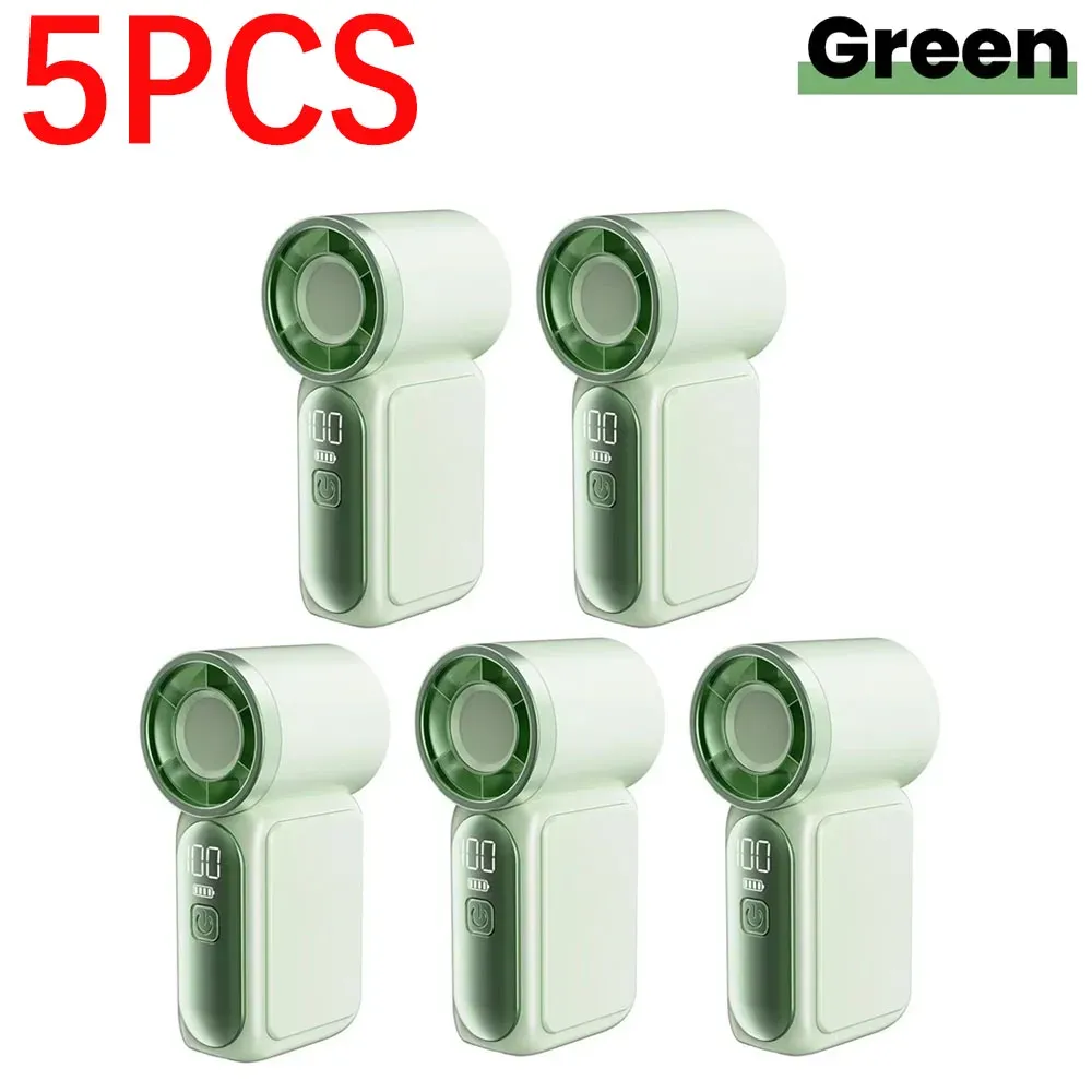 Ventilateur portable de poche rechargeable, mini ventilateur USB-C à 5 vitesses, écran numérique, idéal pour le bureau et l'extérieur 18