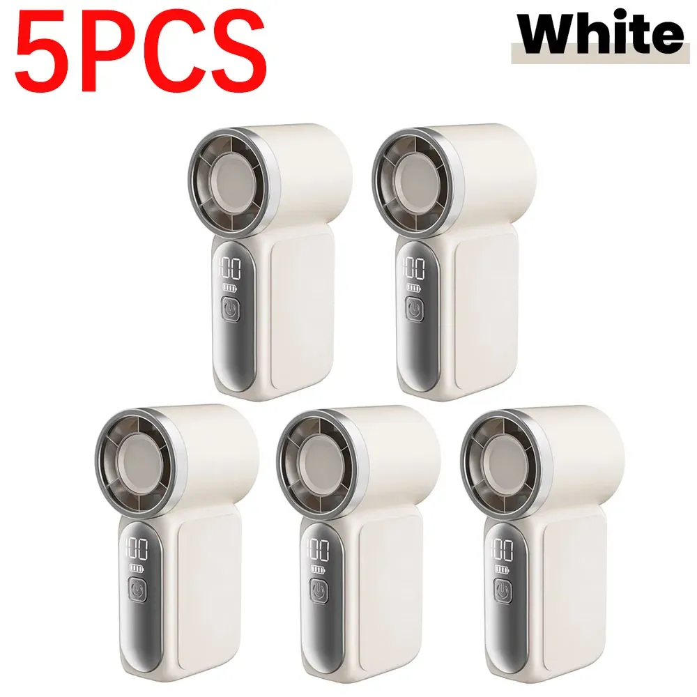 Ventilateur portable de poche rechargeable, mini ventilateur USB-C à 5 vitesses, écran numérique, idéal pour le bureau et l'extérieur 23