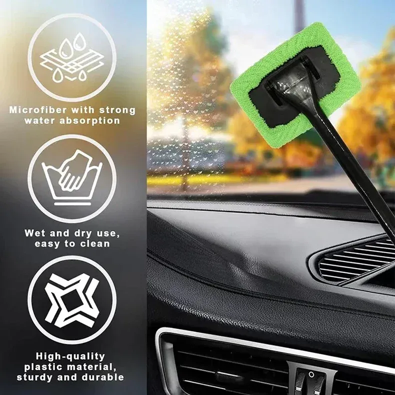 Détail de la brosse de nettoyage pour vitres