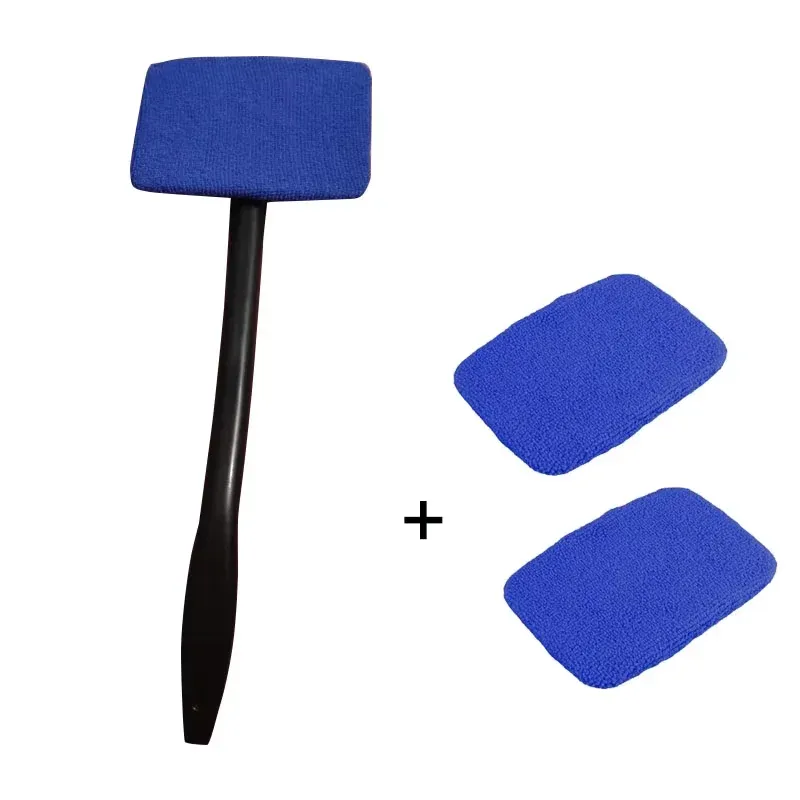 Kit de brosses de nettoyage pour vitres de voiture avec long manche, outil de lavage de pare-brise et essuie-glace intérieur 7