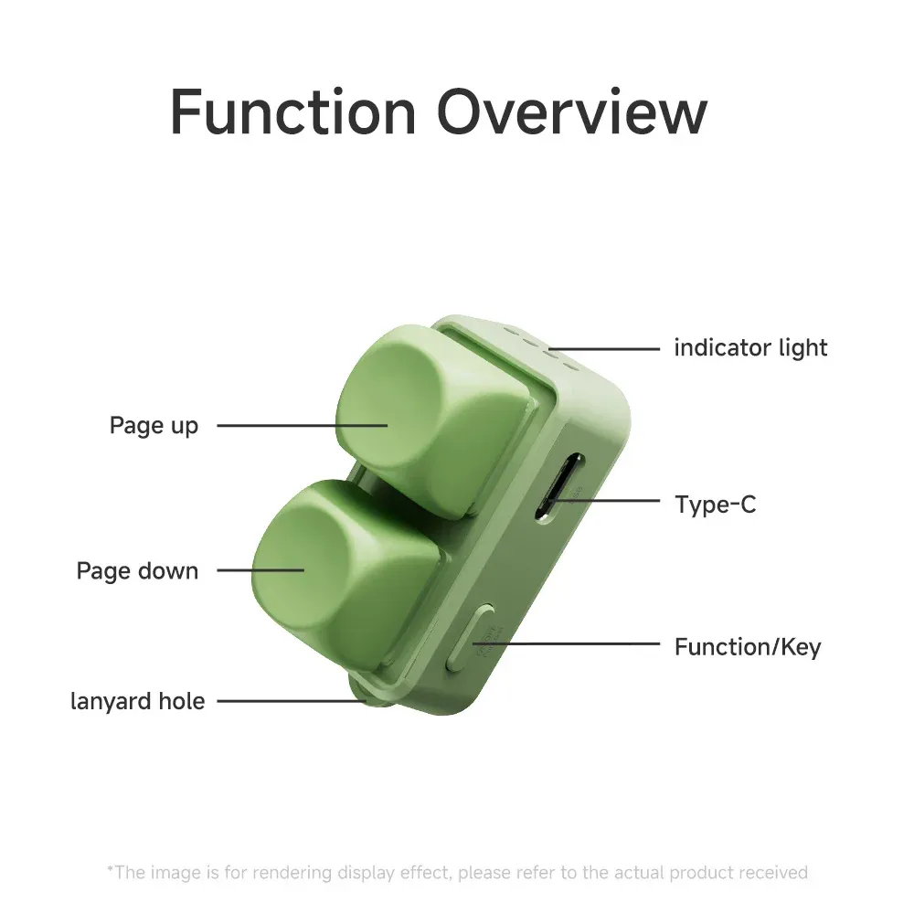 Télécommande sans fil Bluetooth légère pour tournage de pages, à double bouton, compatible avec les liseuses Kobo, tablettes et téléphones portables 3