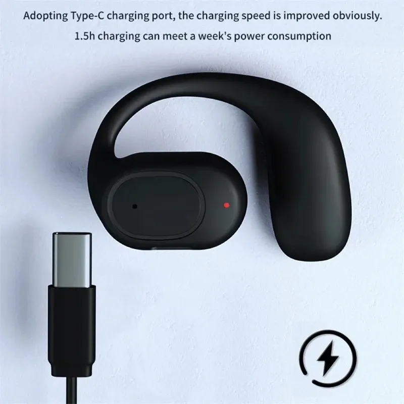 Casque Bluetooth sans fil à conduction osseuse avec microphone et réduction de bruit 5