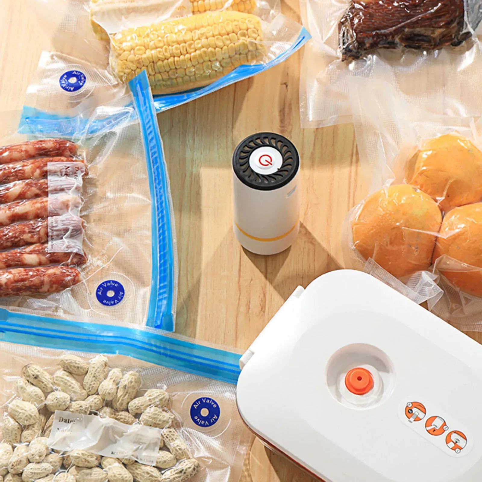 Sacs sous vide alimentaires en situation d'usage