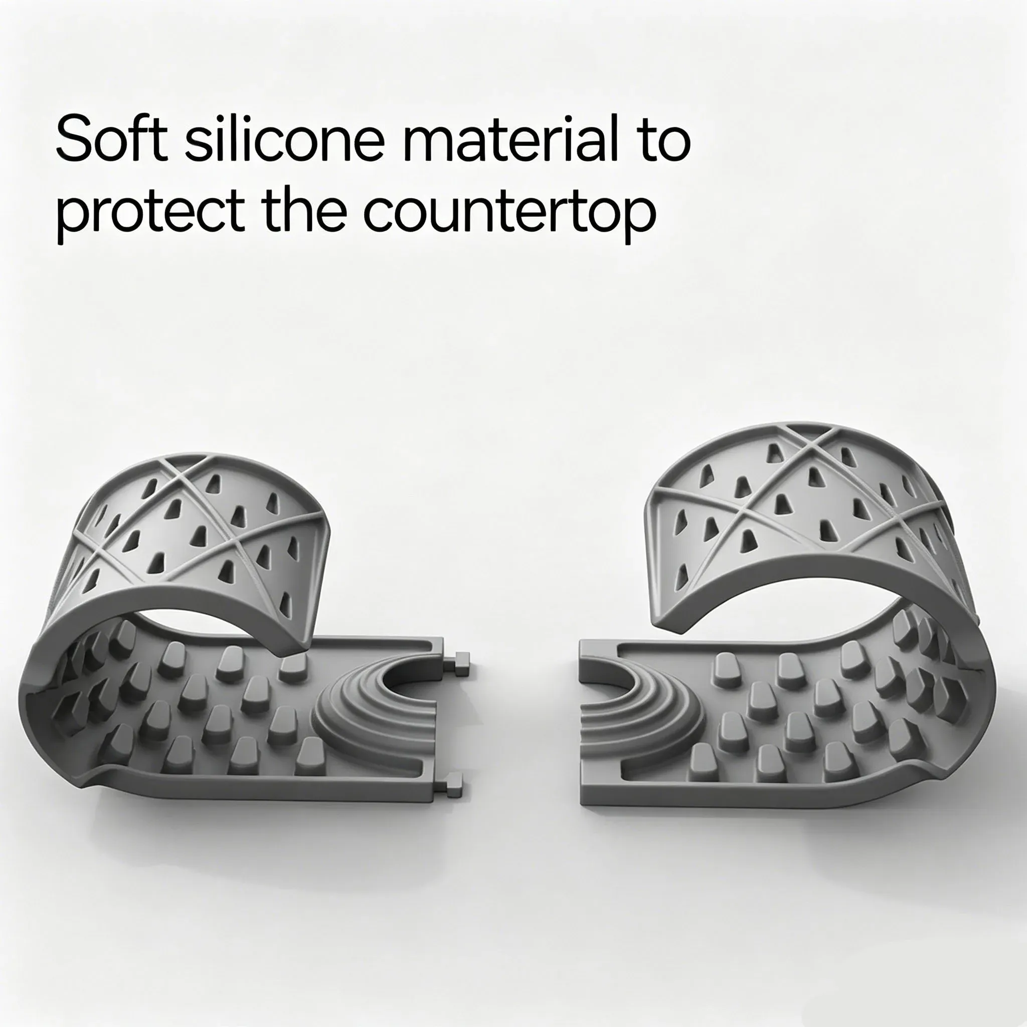 Tapis anti-éclaboussures en silicone et métal à double boucle pour robinet, antidérapant, pour évier de cuisine 4
