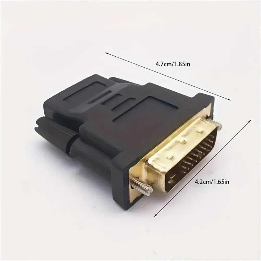 Adaptateur DVI vers HDMI pour PC et téléviseurs HD, connecteur DVI-D 24+1 mâle vers HDMI femelle plaqué or, convertisseur vidéo 6