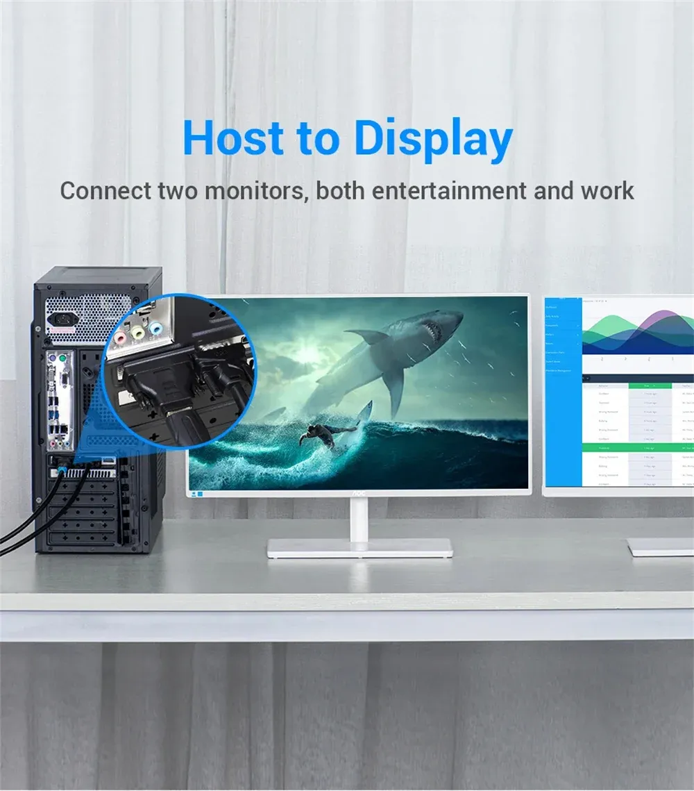 Adaptateur DVI vers HDMI, vue de profil