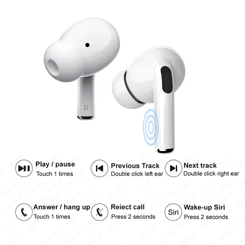 Écouteurs sans fil Bluetooth Apple AirPods Pro d'origine, intra-auriculaires, écouteurs de sport à réduction de bruit, casque compatible Xiaomi et iPhone 2