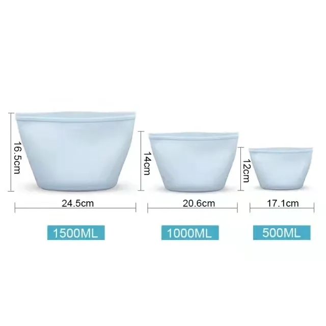 Sac réutilisable en silicone de qualité alimentaire pour la conservation des fruits au réfrigérateur, 1 pièce 16