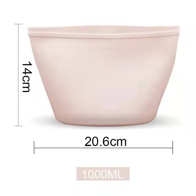 Sac réutilisable en silicone de qualité alimentaire pour la conservation des fruits au réfrigérateur, 1 pièce 15