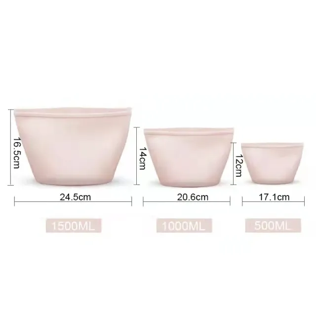 Sac réutilisable en silicone de qualité alimentaire pour la conservation des fruits au réfrigérateur, 1 pièce 18