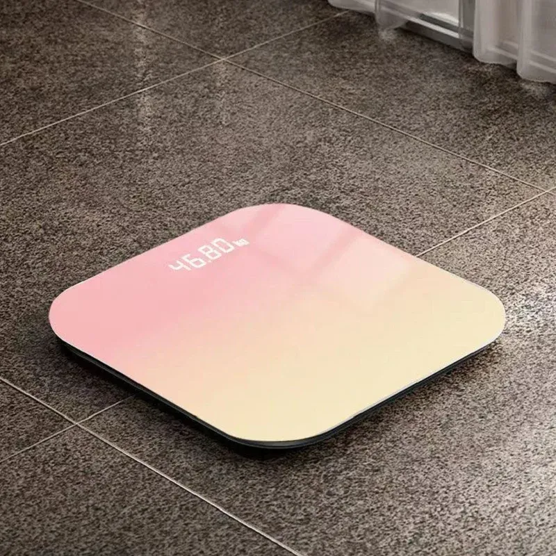 Pèse-personne numérique à couleur dégradée, rechargeable et à piles, haute précision pour un usage domestique - Image 1