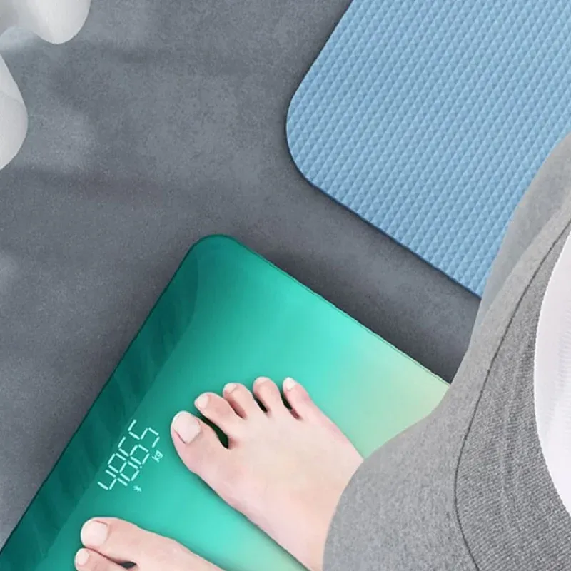 Pèse-personne numérique à couleur dégradée, rechargeable et à piles, haute précision pour un usage domestique 4