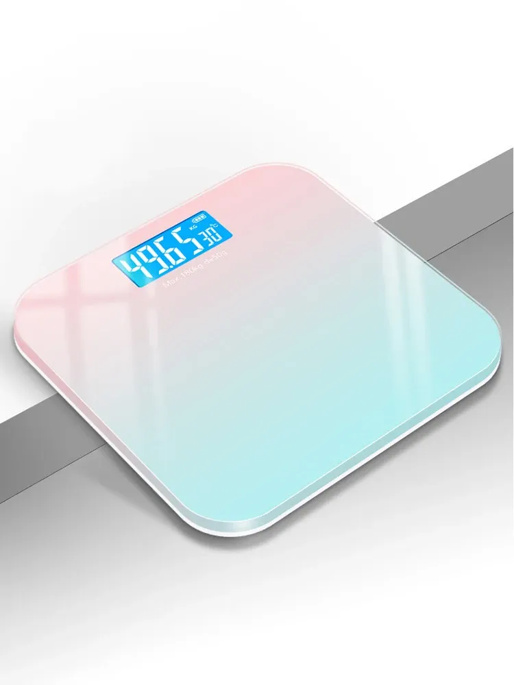 Pèse-personne numérique à couleur dégradée, rechargeable et à piles, haute précision pour un usage domestique 11
