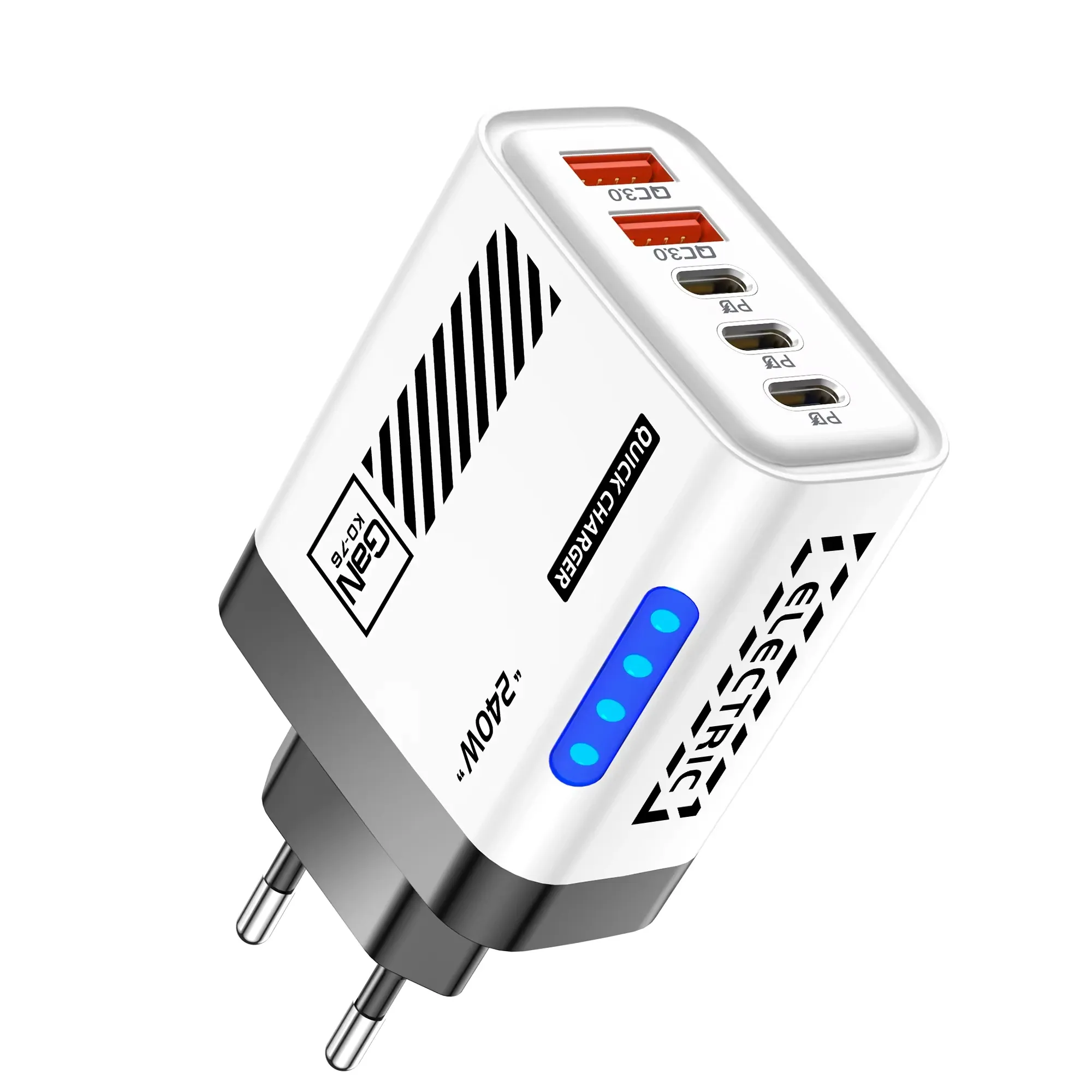 Chargeur USB-C GaN 5 ports 240 W PD à charge rapide, compatible iPhone, Samsung, Xiaomi et Huawei 10