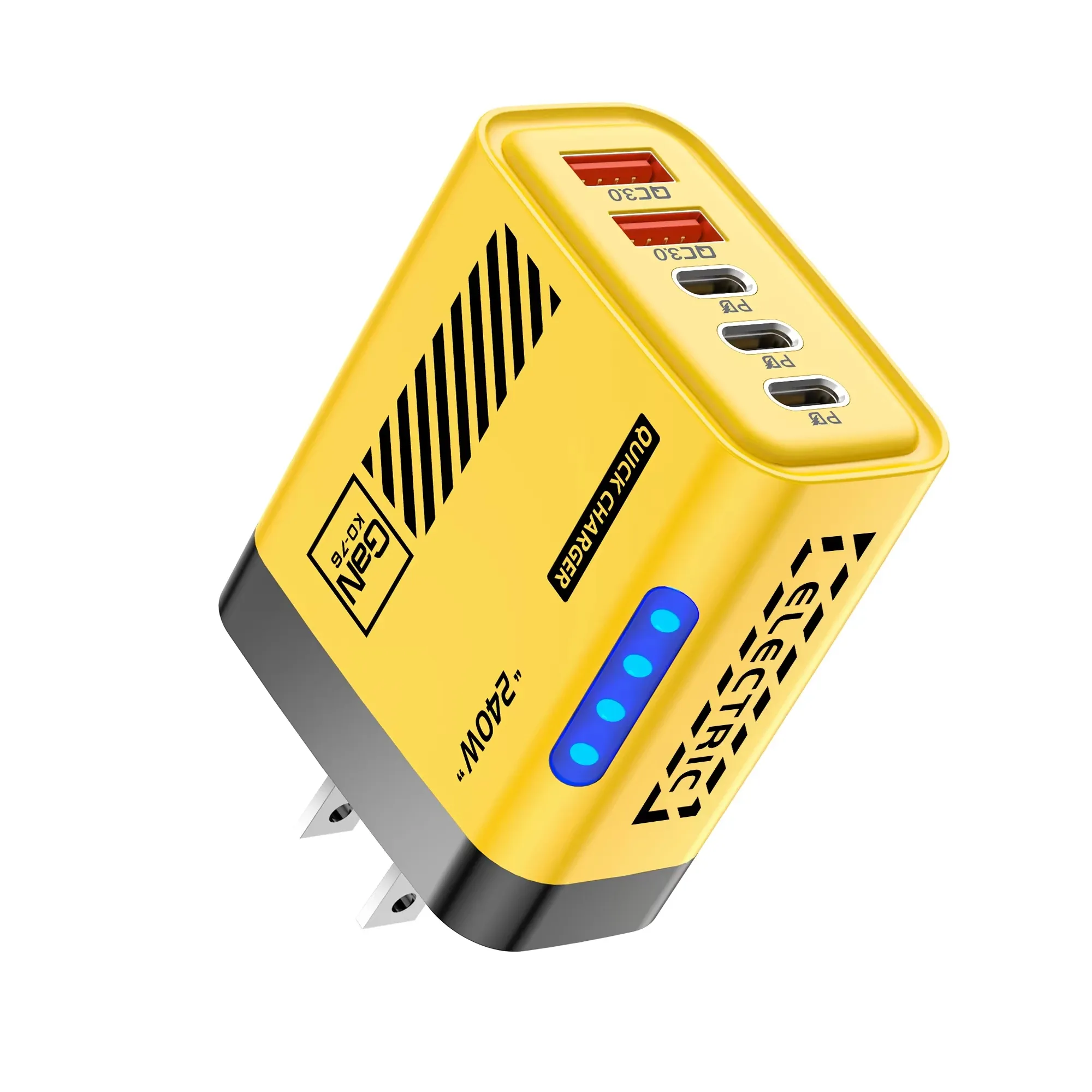 Chargeur USB-C GaN 5 ports 240 W PD à charge rapide, compatible iPhone, Samsung, Xiaomi et Huawei 11