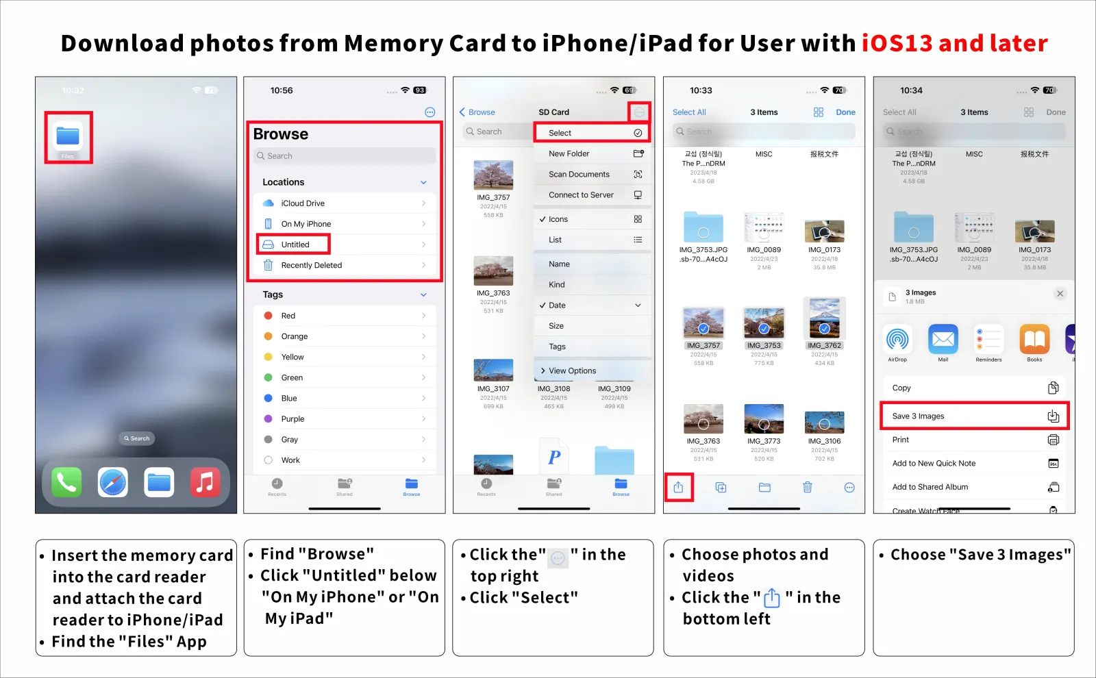 Lecteur de carte SD double connecteur pour iPhone et appareils USB-C