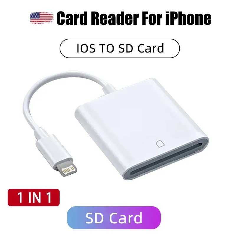 Lecteur de cartes mémoire USB et SD/TF pour iPhone et iPad 11