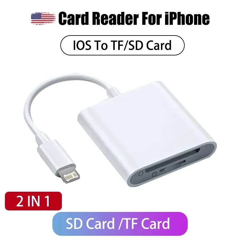 Lecteur de cartes mémoire USB et SD/TF pour iPhone et iPad 10