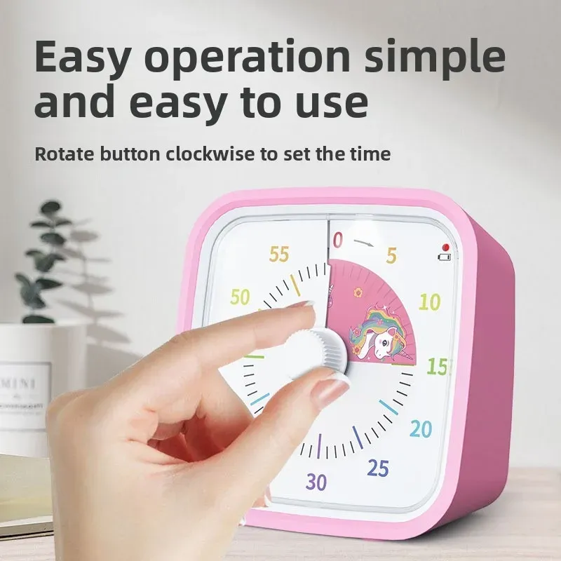 Minuterie visuelle avec veilleuse 60 minutes pour enfants et adultes, compte à rebours et chronomètre Pomodoro 2