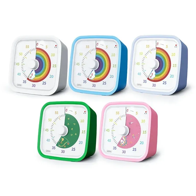 Minuterie visuelle avec veilleuse 60 minutes pour enfants et adultes, compte à rebours et chronomètre Pomodoro 6