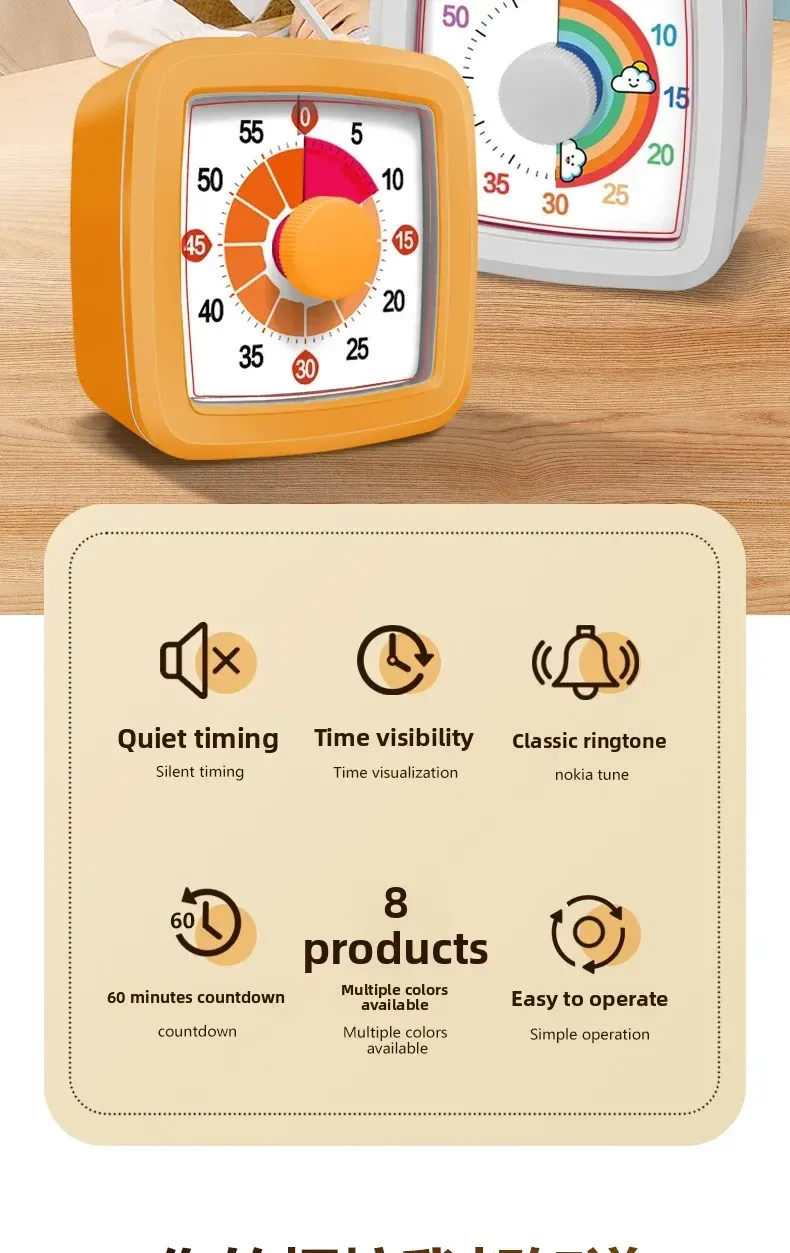 Minuterie visuelle, finition et design