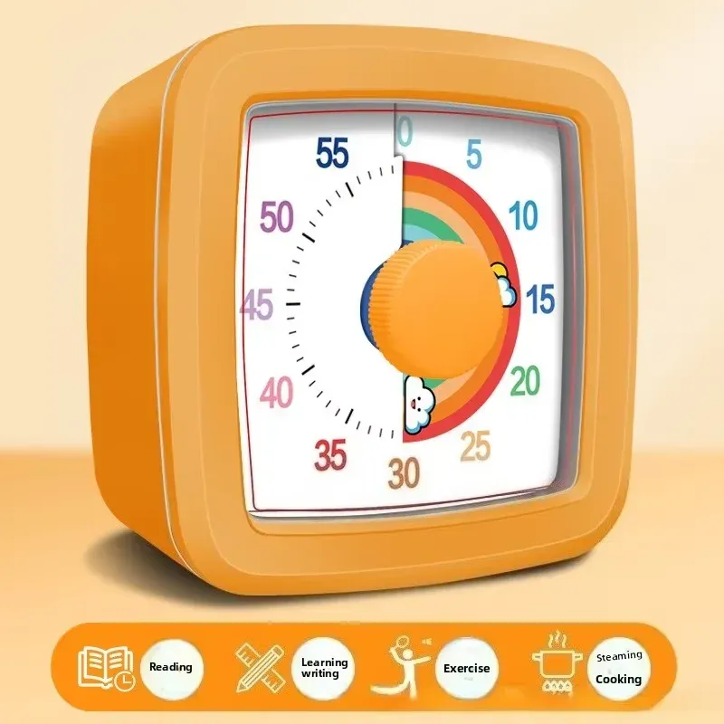 Minuterie visuelle avec veilleuse 60 minutes pour enfants et adultes, compte à rebours et chronomètre Pomodoro 7