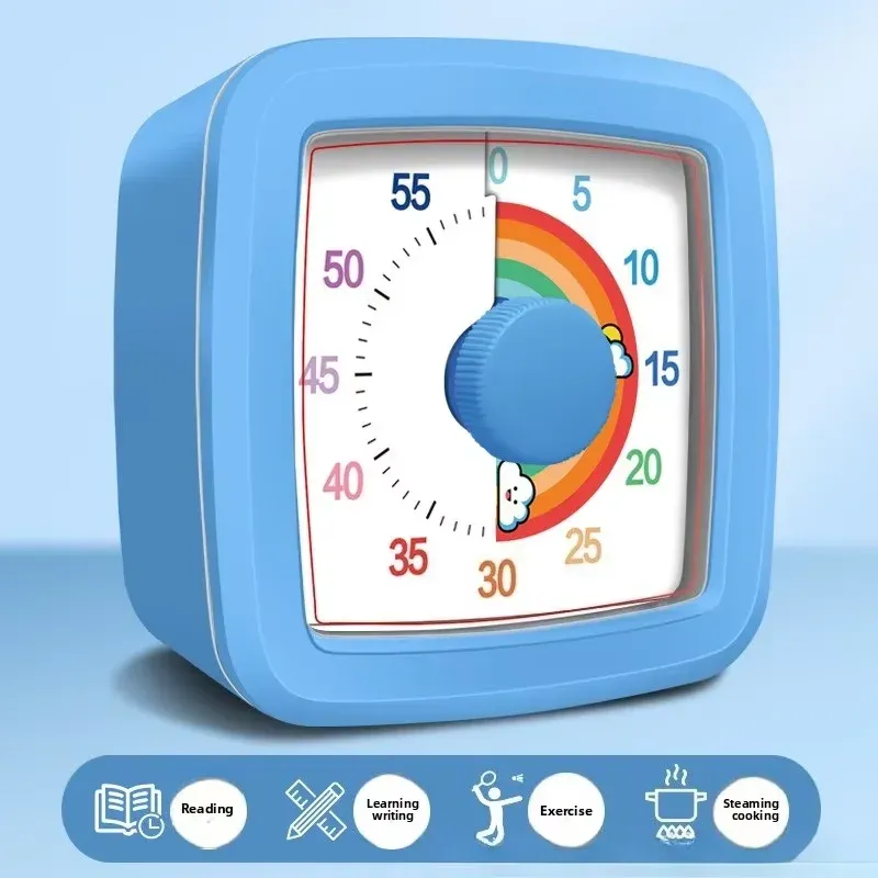 Minuterie visuelle avec veilleuse 60 minutes pour enfants et adultes, compte à rebours et chronomètre Pomodoro 9