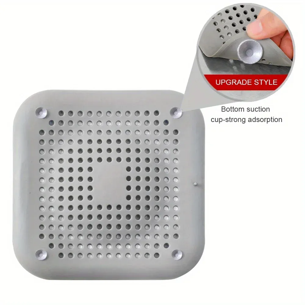 Bouchon de drain en silicone anti-cheveux pour douche et baignoire 7