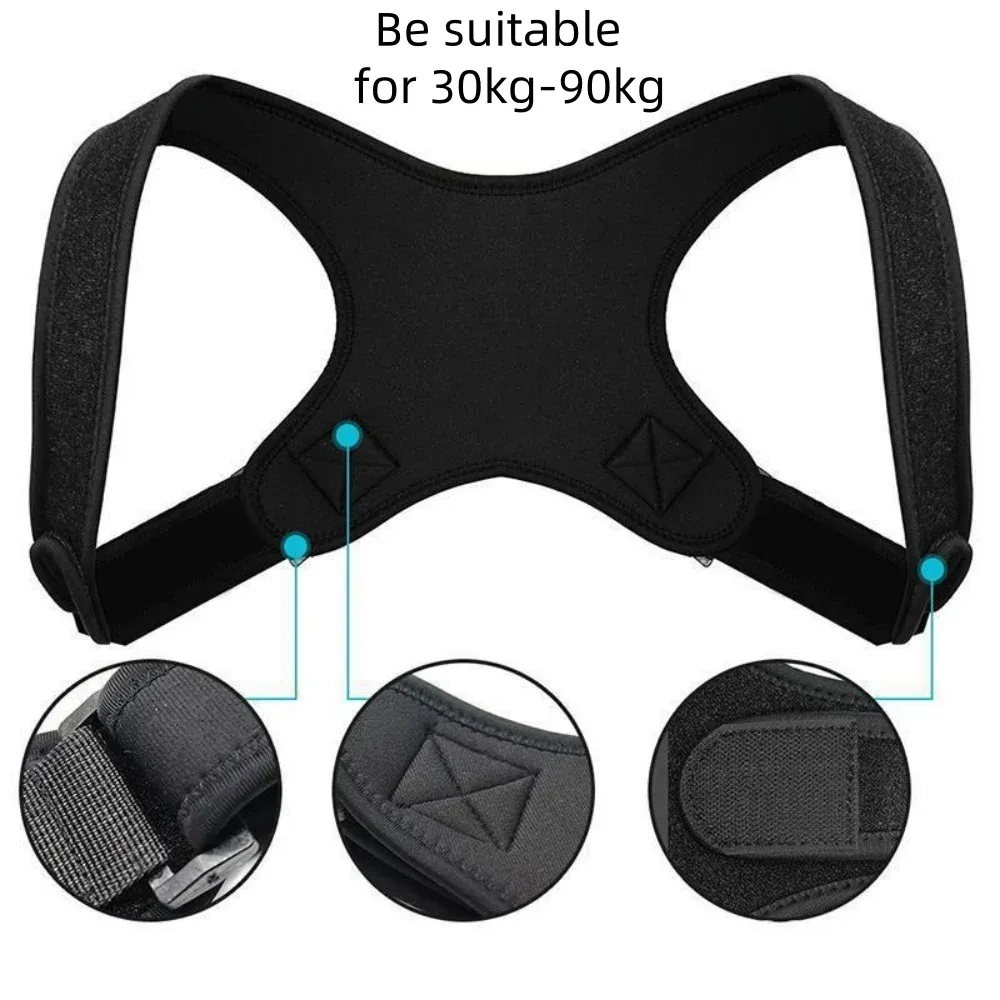 Correcteur de posture réglable et respirant, soutien dorsal anti-cyphose, ceinture de maintien de la colonne vertébrale pour hommes et femmes, idéal pour le bureau et la station assise 6