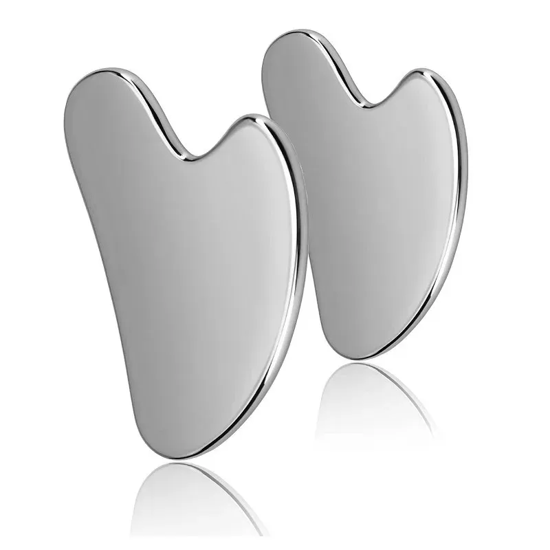 Gua Sha en acier inoxydable, vue de détail