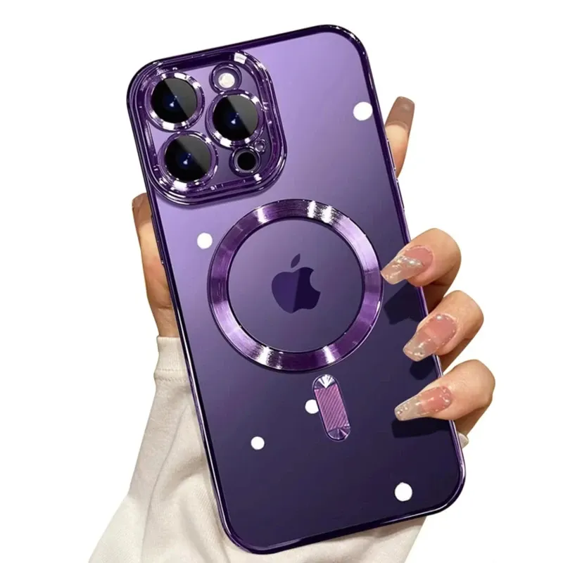 Étui magnétique compatible MagSafe pour iPhone 12 à 18 Pro Max avec protection d'objectif photo - Image 1