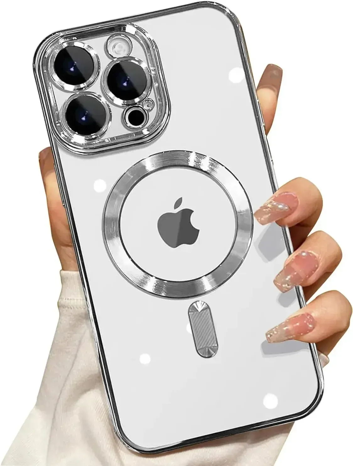 Étui magnétique compatible MagSafe pour iPhone 12 à 18 Pro Max avec protection d'objectif photo 14